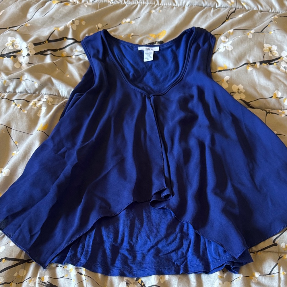 Bar III Deep Blue Sleeveless Blouse